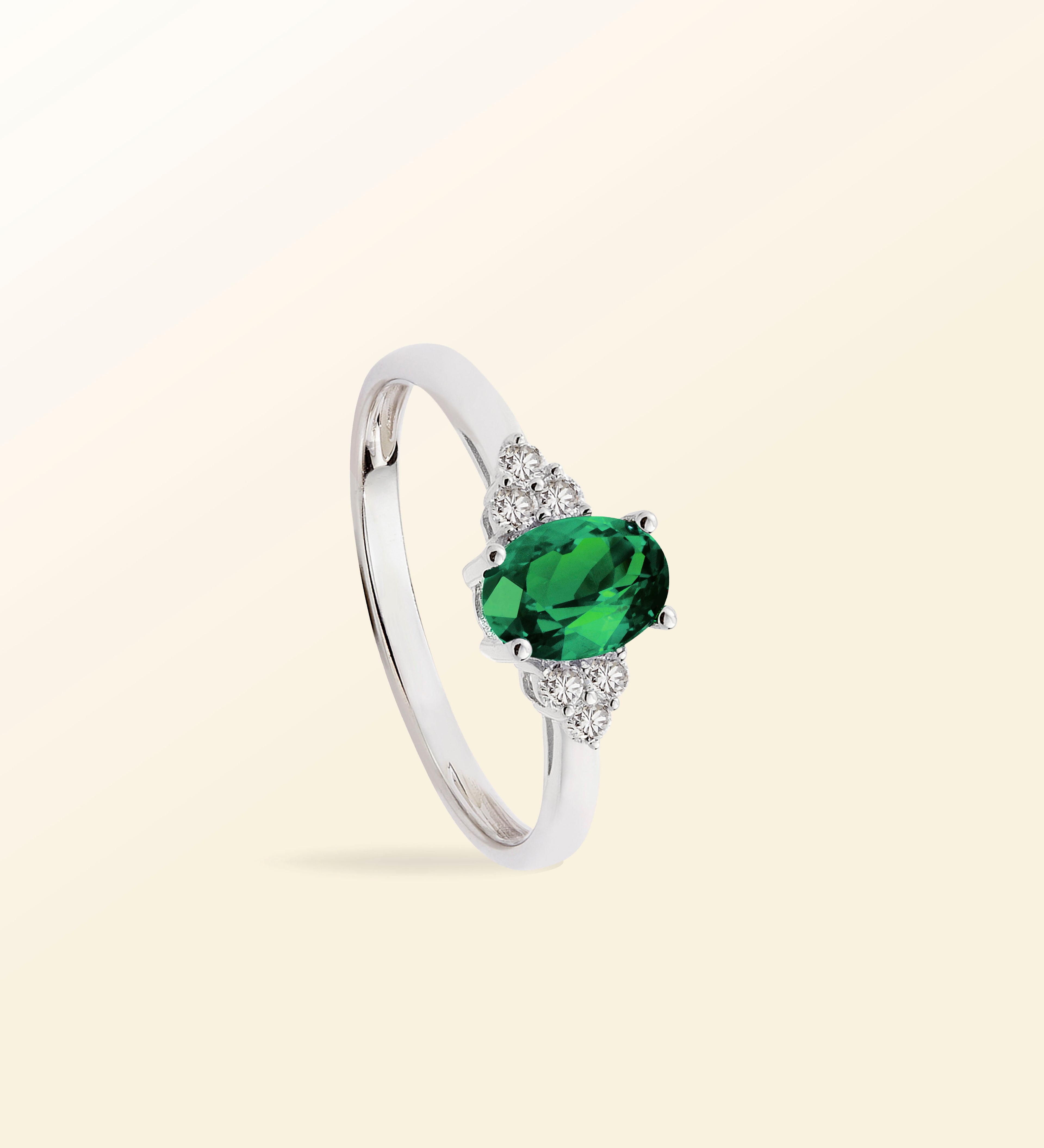 Bague Olivia – Émeraude