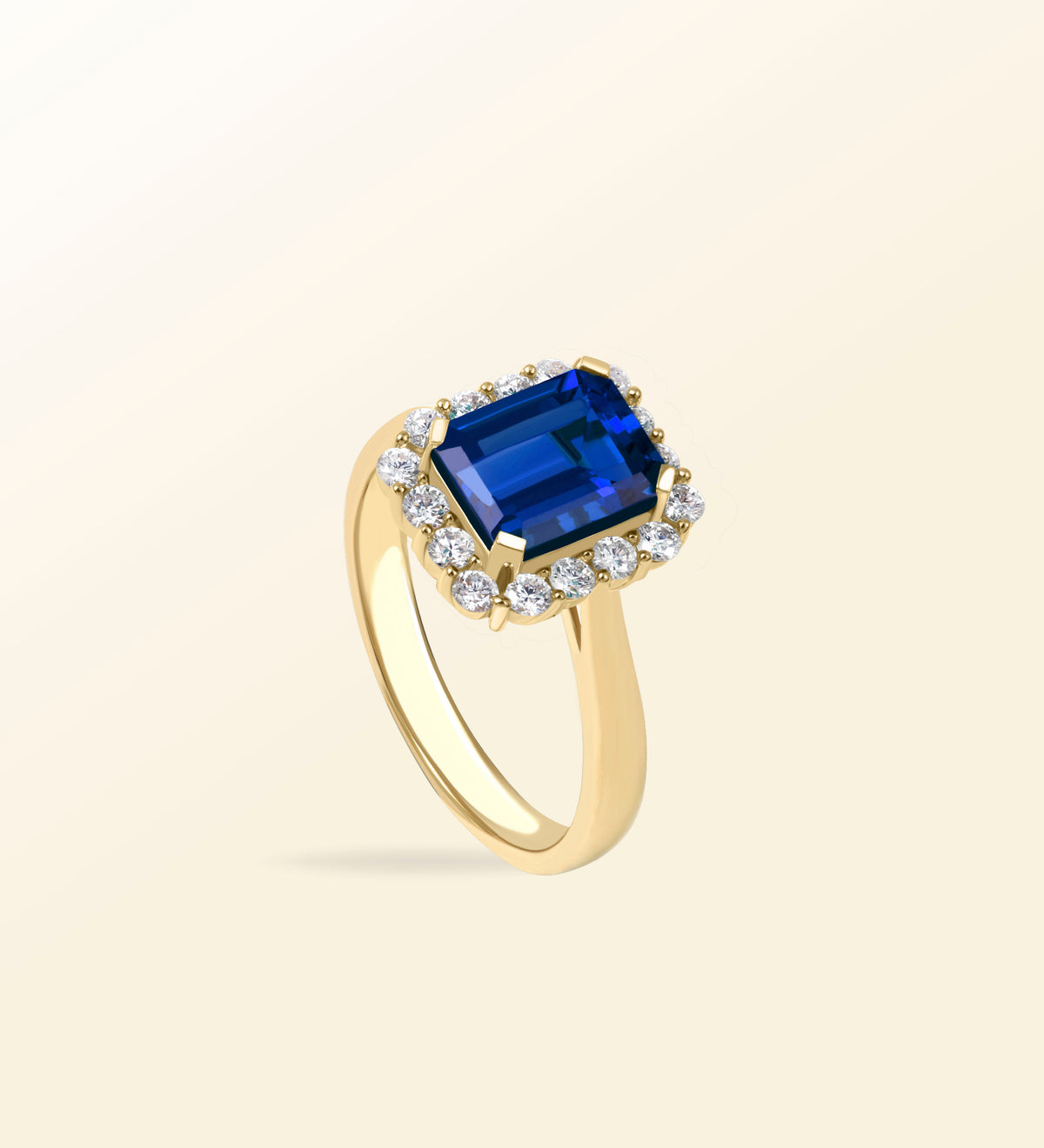 Bague Lumina – Saphir Halo