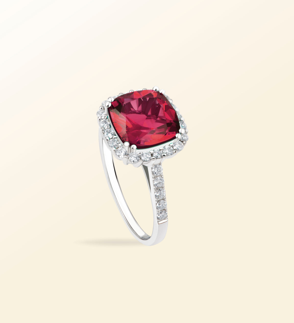 Bague Viva – Rubis Halo