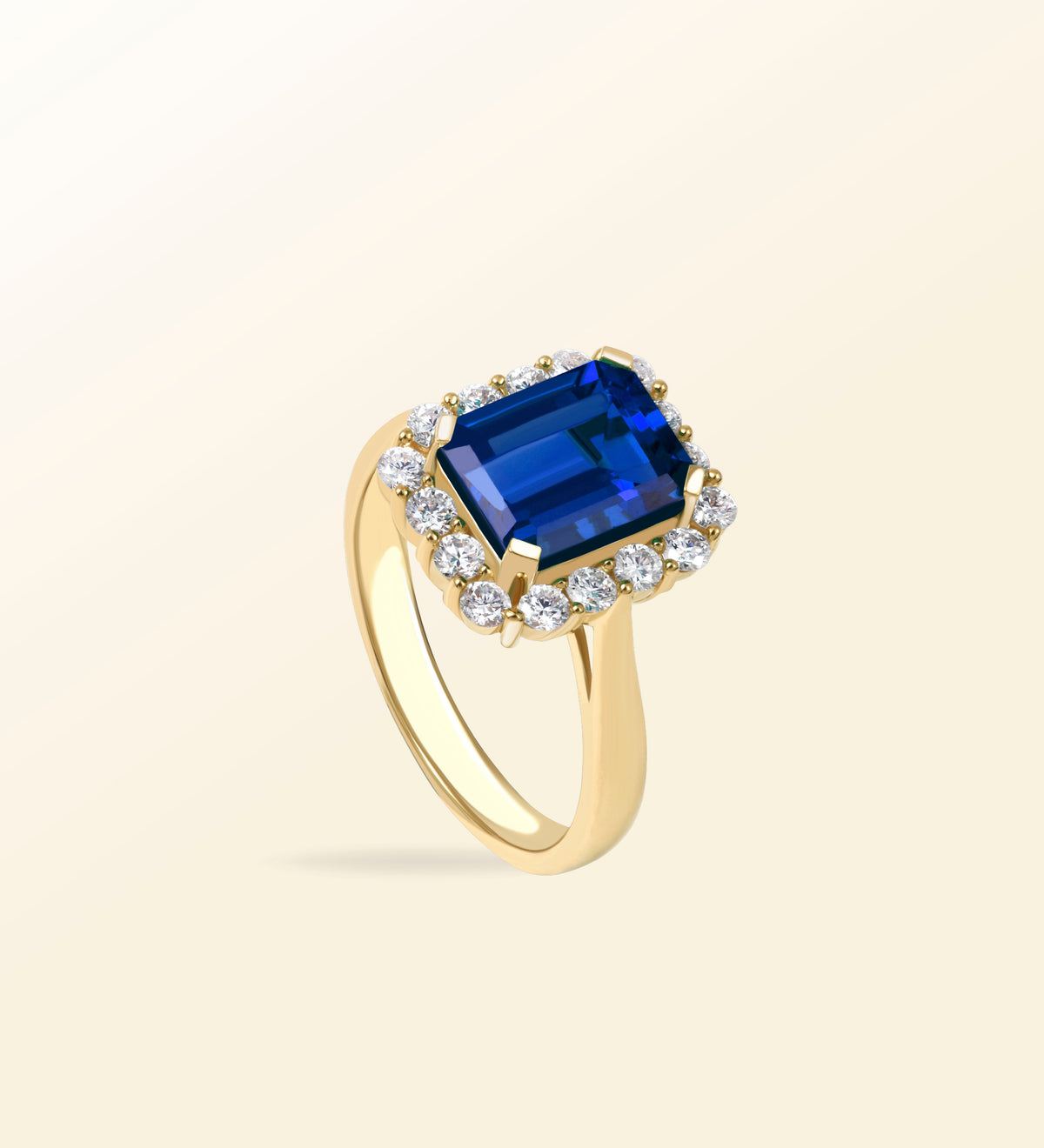 Bague Lumina – Saphir Halo